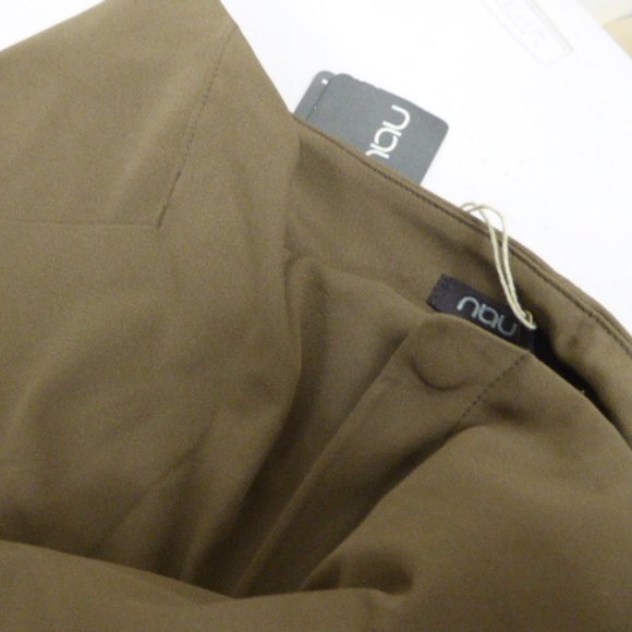 Nau boulder brown chocolate cropped capri pants pockets 8 NWT - Picture 3 of 5